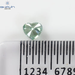 0.15 CT Heart Shape Natural Diamond Green Color VS1 Clarity (3.26 MM)