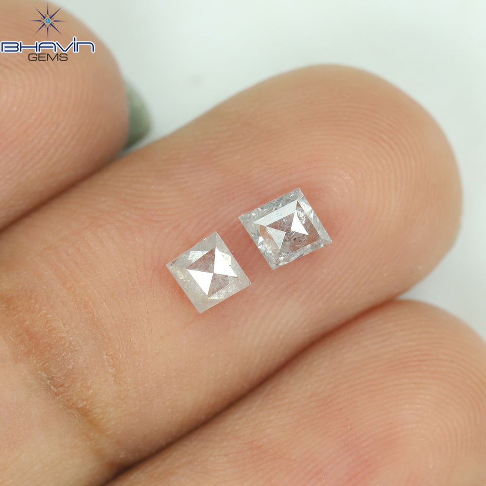 0.40 CT/2 PCS Hexagon Shape Natural Loose Diamond White Color I3 Clarity (3.32 MM)