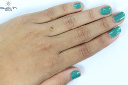 0.22 CT Heart Shape Natural Diamond Yellow Color SI1 Clarity (3.68 MM)