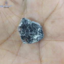 5.45 CT Slice Shape Natural Diamond Salt And Pepper Color I3 Clarity (18.41 MM)