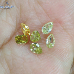 0.89 CT/6 PCS Mix Shape Natural Diamond Mix Color VS2 Clarity (4.90 MM)