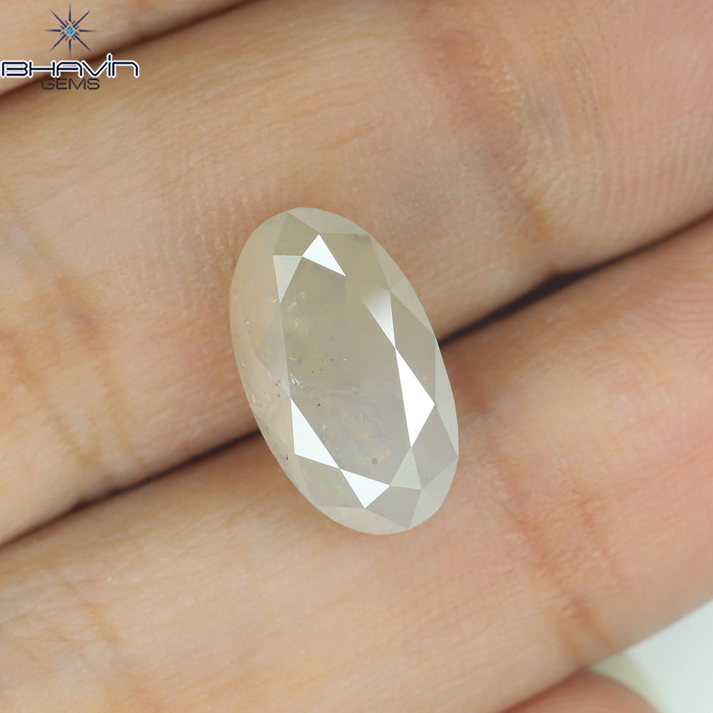 4.68 CT Oval Shape Natural Diamond White Color I2 Clarity (14.00 MM)