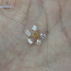 0.67 CT/6 Pcs Mix Shape Natural Diamond Pink Color VS-SI Clarity (4.40 MM)