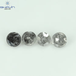 1.05 CT、ノーカット ポルキ シェイプ、天然ダイヤモンド、ブルー カラー、I3 クラリティ (5.42 MM)