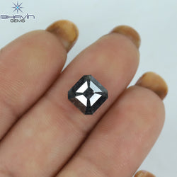 2.74 CT Emerald Shape Natural Loose Diamond Salt And pepper Color I3 Clarity (7.86 MM)