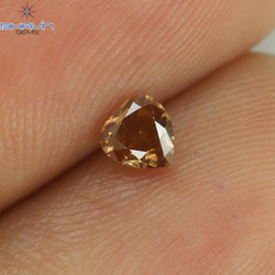 0.20 CT Heart Shape Natural Diamond Enhanced Pink Color SI1 Clarity (3.58 MM)