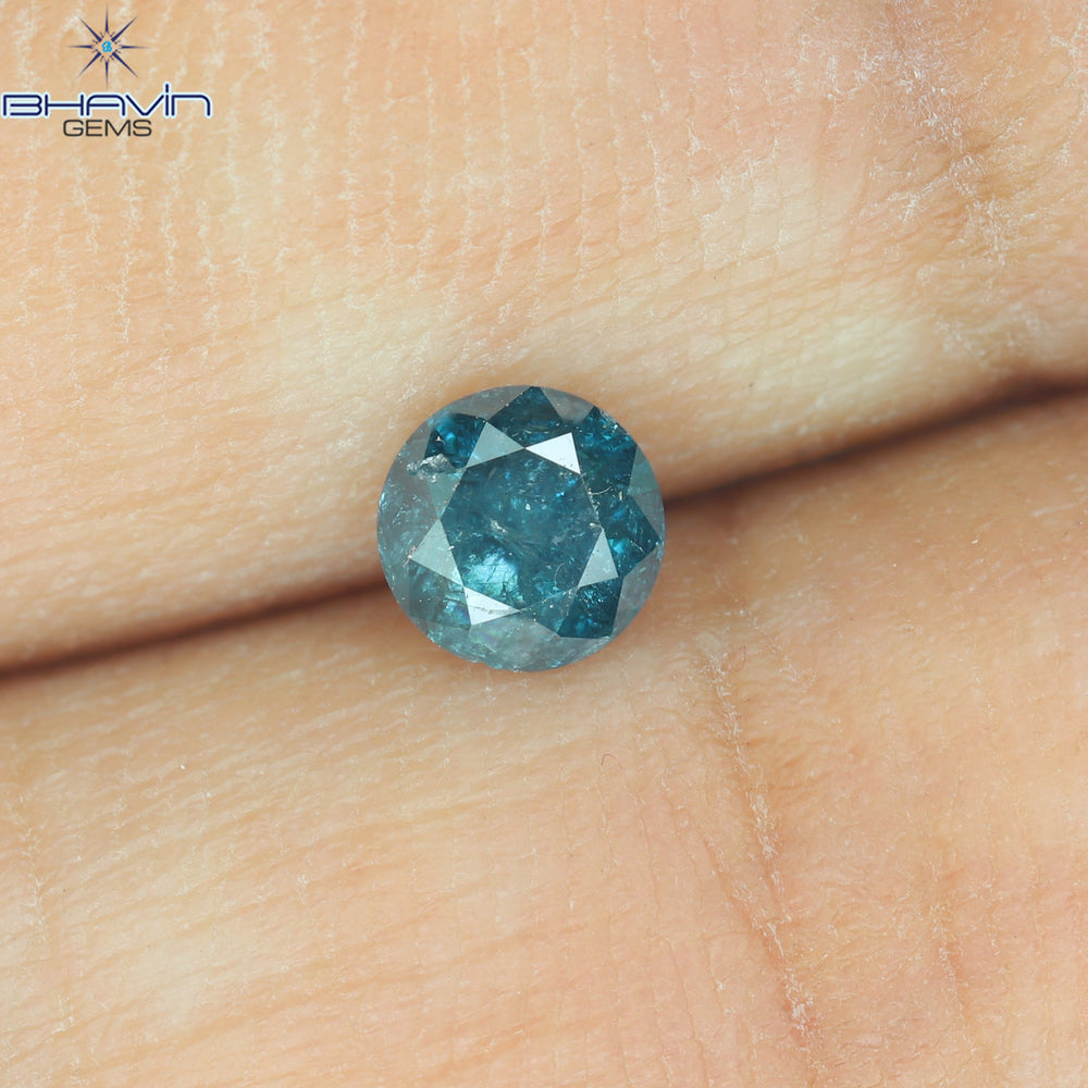 0.30 CT Round Diamond Natural Loose Diamond Blue Color I3 Clarity (4.06 MM)