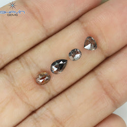 1.21 CT/4 PCS Mix Shape Natural Diamond Salt And Pepper Color I3 Clarity (5.62 MM)