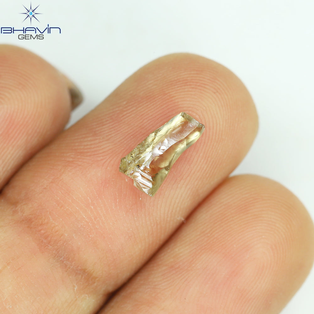 0.77 CT Rough Shape Natural Diamond Brown Color SI Clarity (8.40 MM)