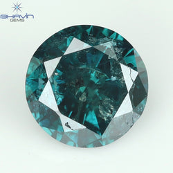0.26 CT Round Diamond Natural Loose Diamond Blue Color I3 Clarity (4.14 MM)