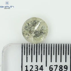 0.67 CT Round Shape Natural Diamond White Color I3 Clarity (5.40 MM)