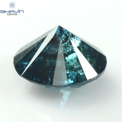0.45 CT Round Diamond Natural Diamond Blue Color I3 Clarity (4.86 MM)