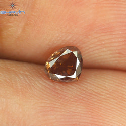 0.24 CT Heart Shape Enhanced Pink Color Natural Loose Diamond SI1 Clarity (4.11 MM)