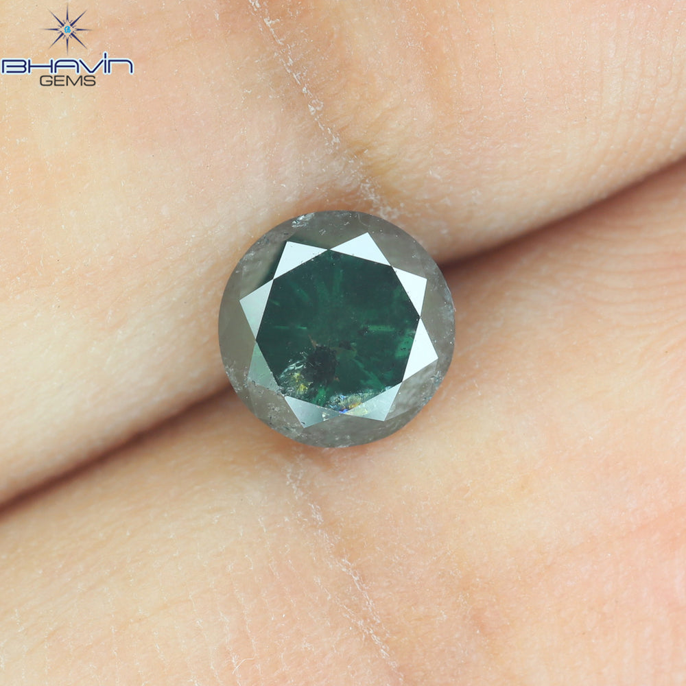 0.85 CT Round Diamond Natural Loose Diamond Blue Color I3 Clarity (5.67 MM)