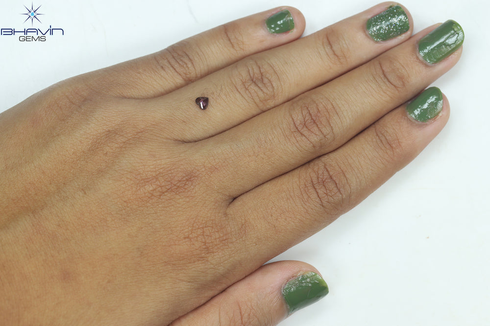 0.19 CT Heart Shape Enhanced Pink Color Natural Loose Diamond SI1 Clarity (3.54 MM)