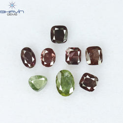 1.13 CT/8 PCS Mix Diamond Natural diamond Pink Diamond I3 Clarity (4.43 MM)