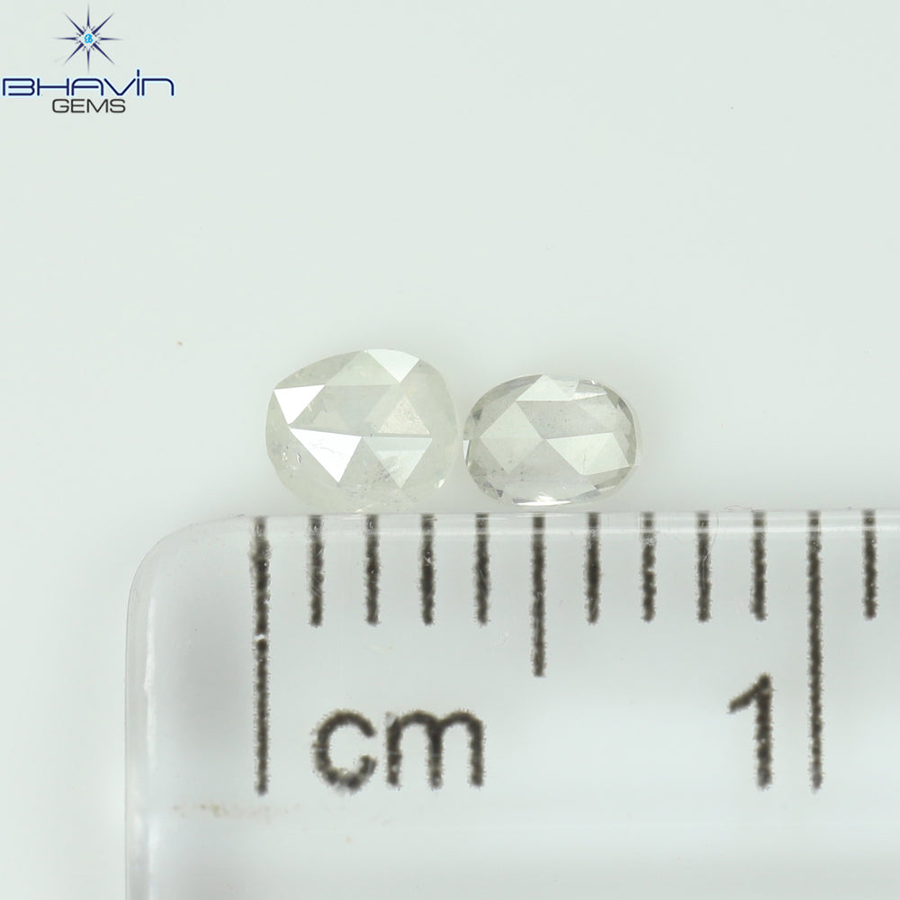 0.22 CT/2 PCS Oval Shape Natural Diamond White Color I3 Clarity (3.40 MM)