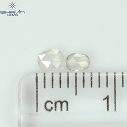 0.22 CT/2 PCS Oval Shape Natural Diamond White Color I3 Clarity (3.40 MM)