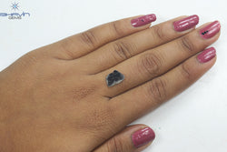 1.11 CT Slice Shape Natural Diamond Salt And Pepper Color I3 Clarity (12.11 MM)