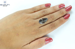 4.01 CT Slice Shape Natural Diamond Brown Color I3 Clarity (19.41 MM)