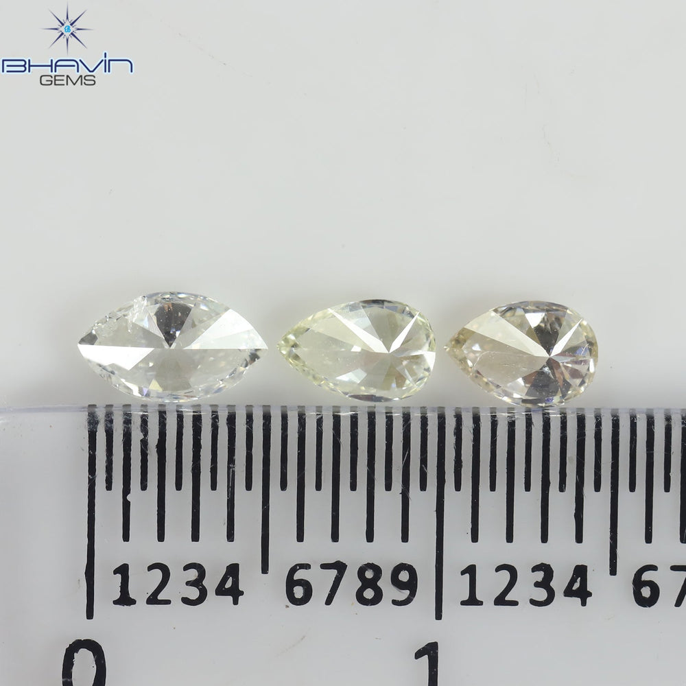 0.51 CT/3 Pcs CT Pear-Marquise Shape White Color SI Clarity (5.50 MM)