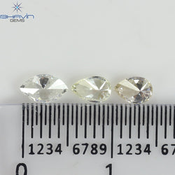 0.51 CT/3 Pcs CT Pear-Marquise Shape White Color SI Clarity (5.50 MM)