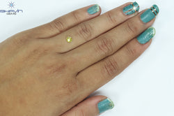 0.31 CT Round Shape Natural Diamond Yellow Color SI2 Clarity (4.32 MM)