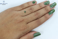 0.16 CT Heart Shape Natural Diamond Green Color I2 Clarity (4.11 MM)