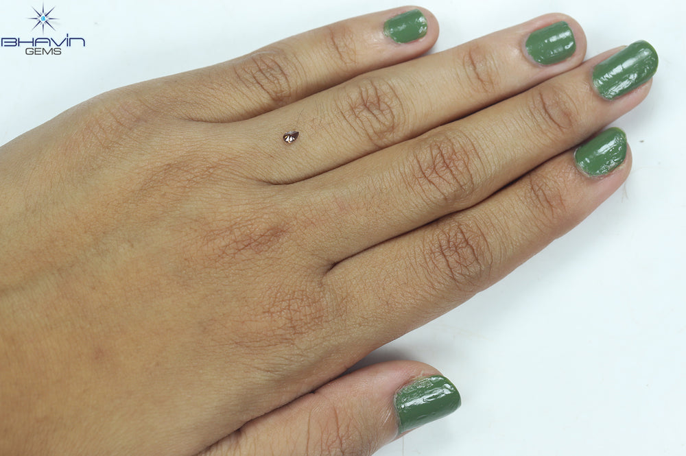 0.09 CT Pear Shape Natural Diamond Pink Color VS1 Clarity (3.45 MM)