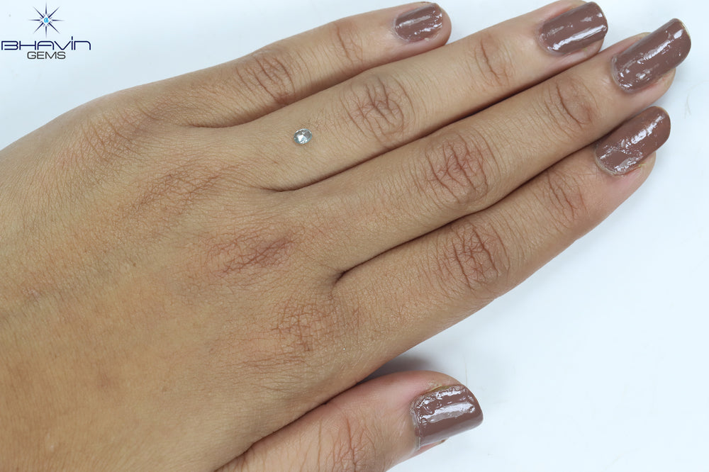 0.14 CT Oval Shape Natural Diamond Greenish Blue Color SI1 Clarity (3.54 MM)