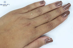 0.11 CT Oval Shape Natural Diamond Orange Yellow Color VS2 Clarity (3.43 MM)