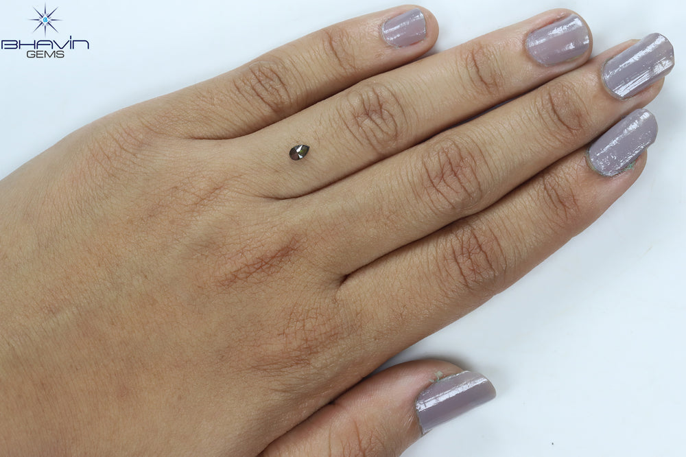 0.14 CT Pear Shape Natural Diamond Green Color VS2 Clarity (4.40 MM)