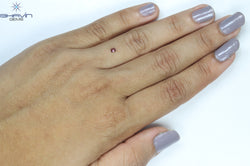 0.07 CT Radiant Diamond Pink Color Natural Diamond Clarity VS1 (2.70 MM)