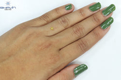 0.19 CT Rough Shape Natural Diamond Yellow Color VS1 Clarity (2.51 MM)