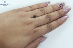 1.11 CT Cushion Shape Salt and Pepper Color Diamond Clarity I3 (5.59 MM)