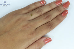 0.19 CT Heart Shape Natural Diamond Orange Color VS2 Clarity (4.00 MM)