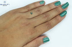 0.27 CT Heart Shape Natural Diamond Green Color I1 Clarity (4.12 MM)