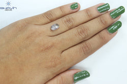 1.73 CT Oval Shape Natural Diamond Pink Color I3 Clarity (9.36 MM)