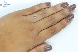 0.70 CT Round Shape Natural Diamond Brown Color I1 Clarity (5.57 MM)