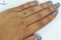 0.40 CT Oval Shape Natural Diamond Pink Color I3 Clarity (4.86 MM)