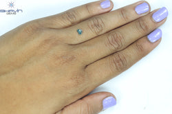 0.41 CT Heart Shape Natural Diamond Blue Color SI2 Clarity (4.77 MM)