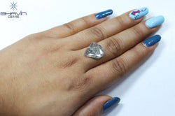 3.23 CT Pear Slice Shape Natural Diamond Salt And Pepper Color I3 Clarity (16.28 MM)