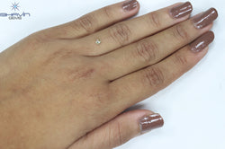 0.14 CT Oval Shape Natural Diamond Greenish Yellow Color SI2 Clarity (3.82 MM)