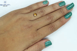 1.02 CT Oval Shape Natural Diamond Orange Color SI2 Clarity (6.56 MM)