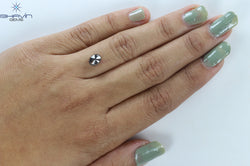 1.00 CT Oval Shape Natural Diamond Salt And Pepper Color I3 Clarity (6.80 MM)