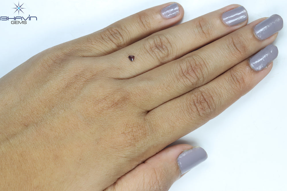 0.11 CT Heart Shape Natural Loose Diamond Pink Color VS2 Clarity (2.89 MM)