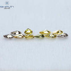 0.65 CT/10 Pcs Mix Shape Natural Diamond Mix Color VS2 Clarity (3.43 MM)