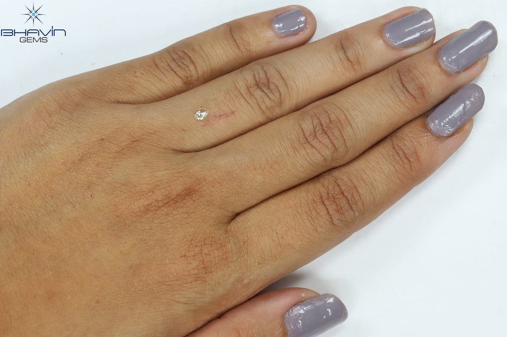 1.00 CT ペアシェイプ ナチュラル ダイヤモンド グレー グリーン カラー SI2 クラリティ (7.07 MM)