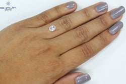 0.64 CT Rose Oval Shape Natural Diamond White Color SI2 Clarity (7.00 MM)