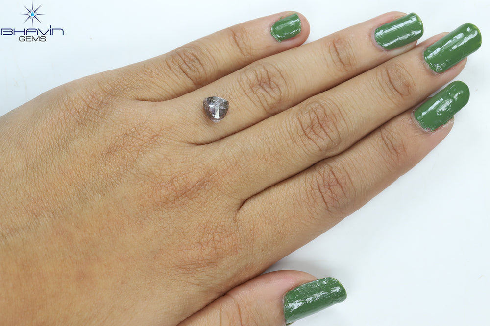 1.94 CT Heart Shape Natural Diamond Pink Color I3 Clarity (7.42 MM)